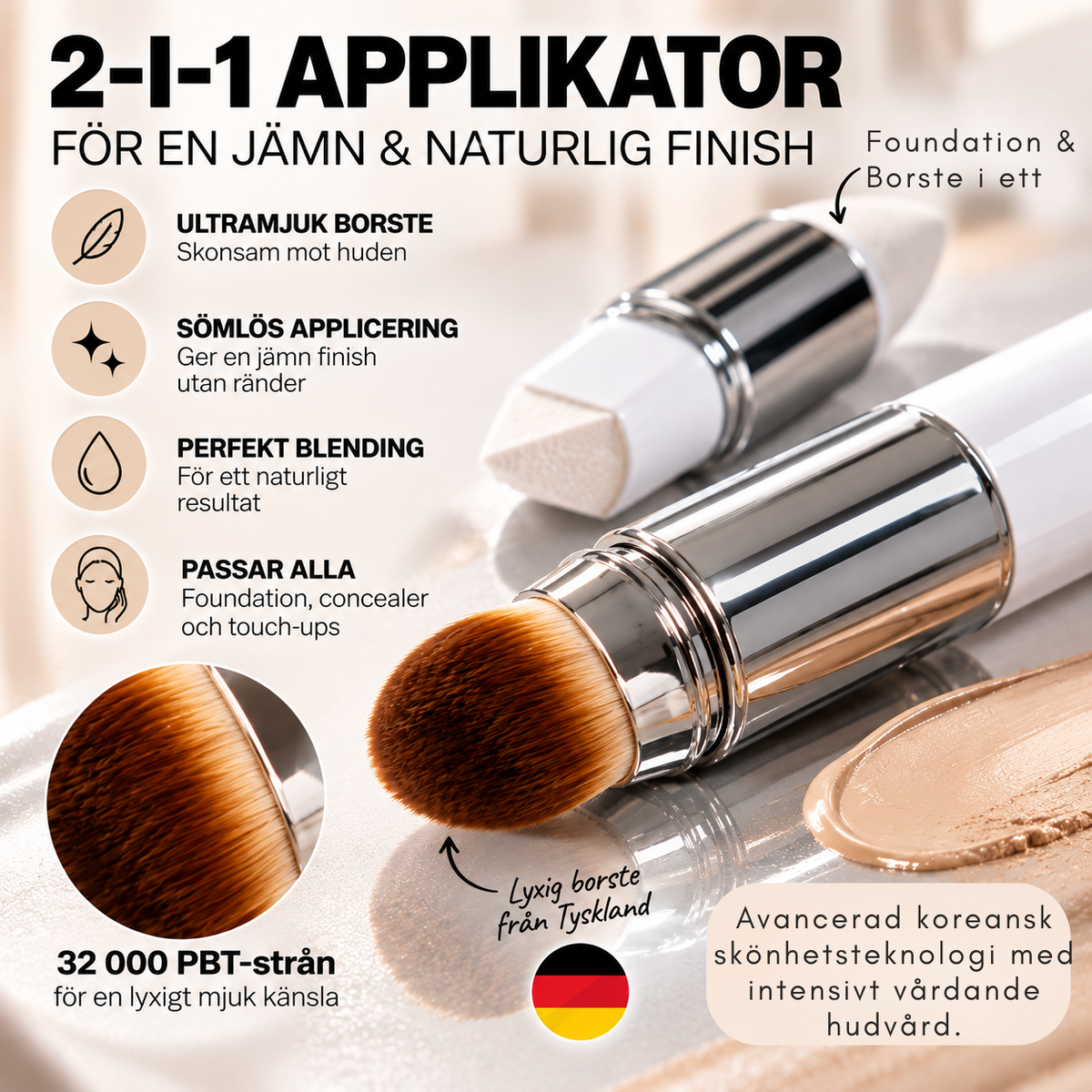 Novaera Magic Cover Stick – Färgförändrande Foundation & Concealer med Kollagen