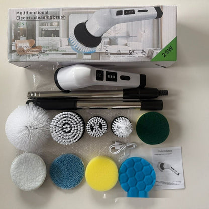 9-i-1 Multifunktionell Power Scrubber -Sladdfri Elektrisk Rengöringsborste