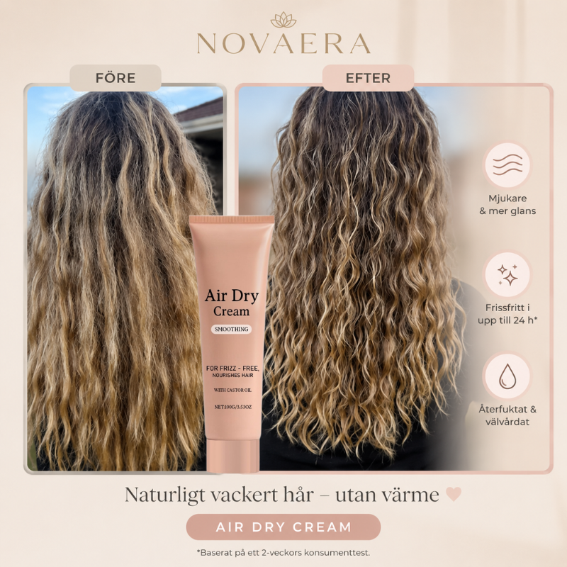 NovaAir™ Air Dry Cream – Slätt, mjukt och frissfritt hår utan hårfön och värme