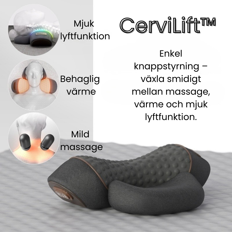 CerviLift™ – Premium Nackmassagekudde med Värme & Lyftfunktion